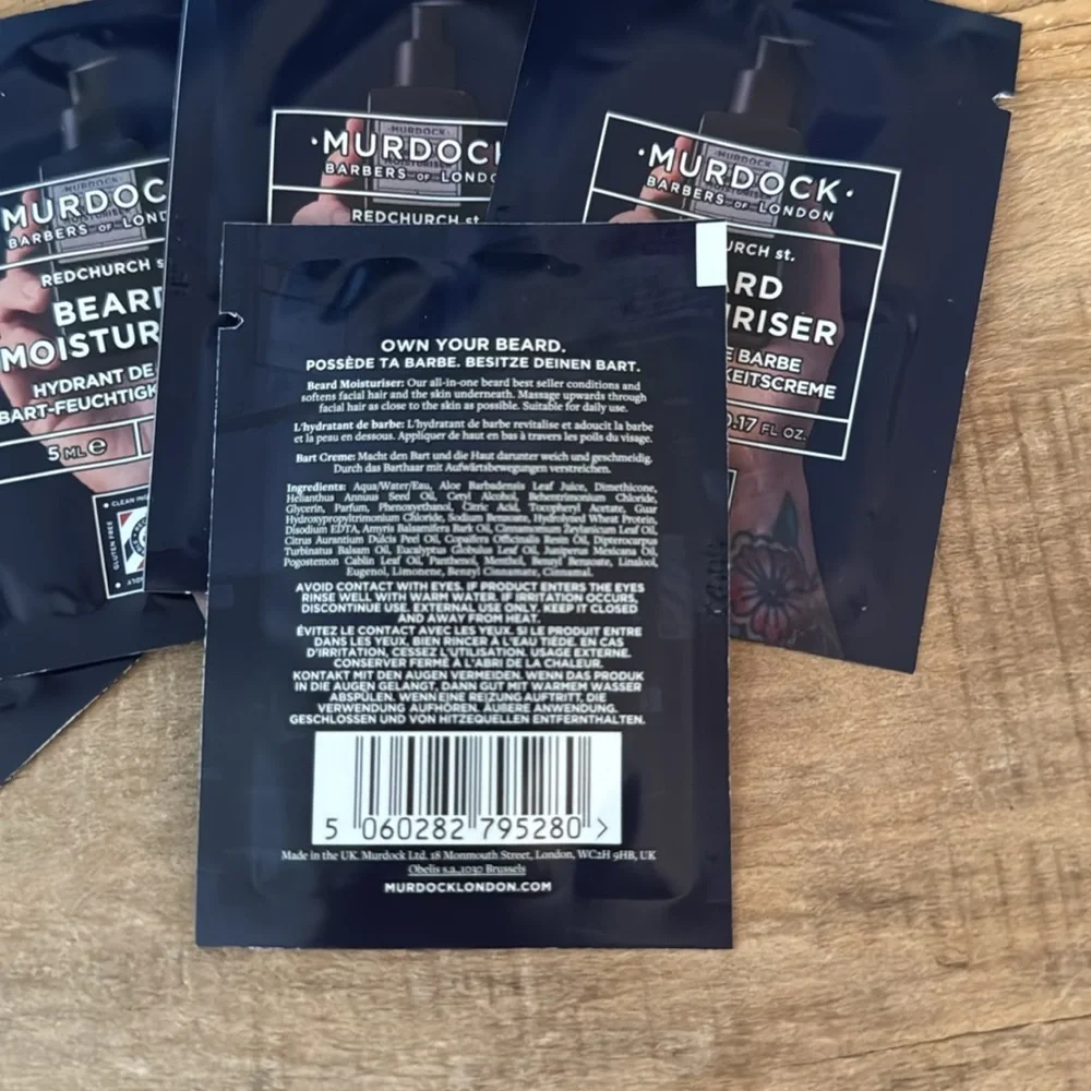 🚨BUNDLE🚨 5 Murdock Barbers of London Beard Moisturizer Samples